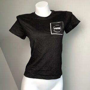PUMA Black Short Sleeve Pocket Baby Tee